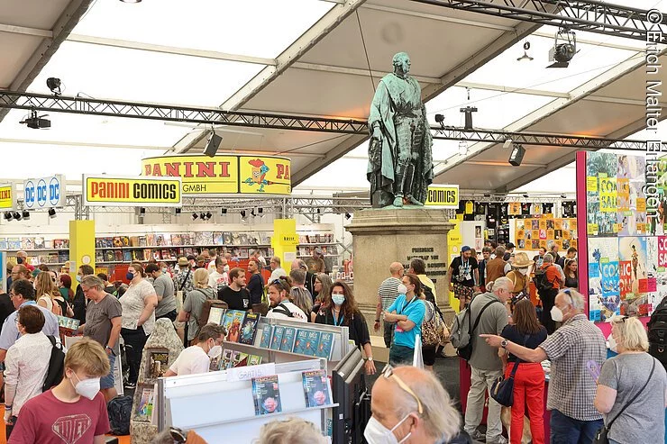 Markgrafendenkmal im Messezelt auf dem Schlossplatz