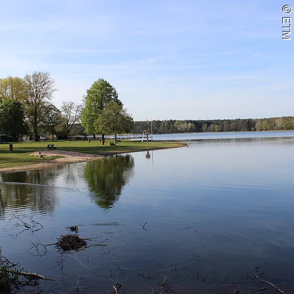 Der Dechsendorfer Weiher gehört zum Erlanger Naherholungsgebiet und wird auch Großer Bischofsweiher genannt.