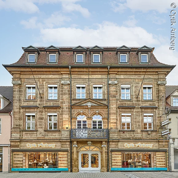 Optik Amberg Geschäft Optik Amberg von außen, Fassade des Besoldschen Hauses