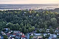 Drohnenaufnahme vom Erlanger Burgberg mit Wasserturm