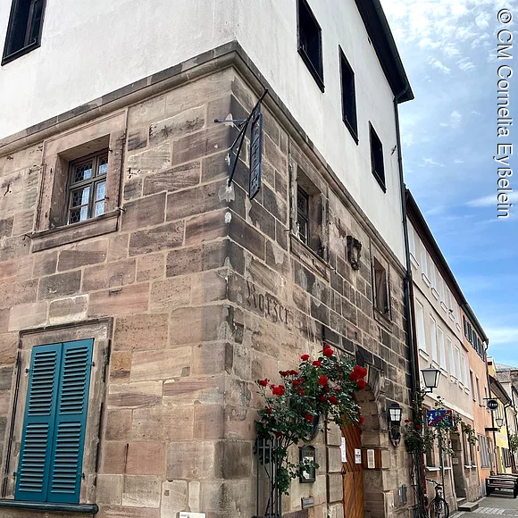 Historischer Wasserturm in der Erlanger Innenstadt