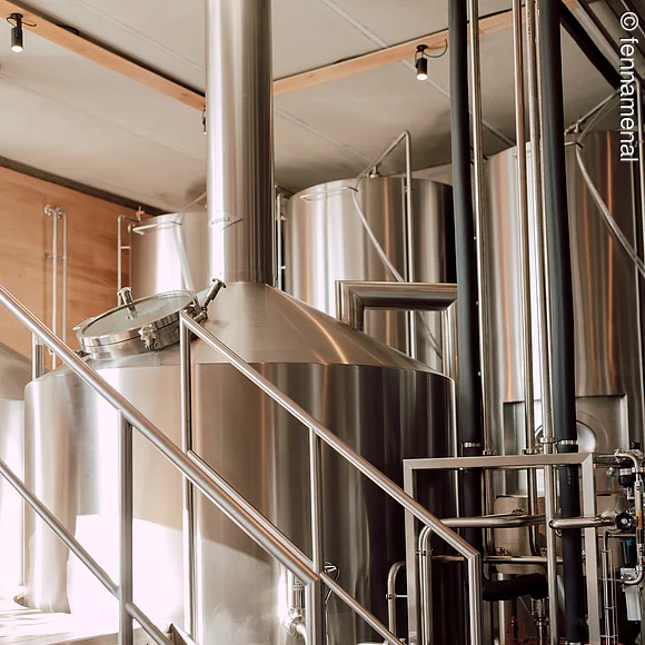 Teil der Brauanlage der Brauerei im Berg, Entla's Bräu.