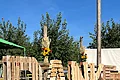 Erntedankfest bei Huckepack Erlebnisernte Fotospot "DANKE" aus Holz